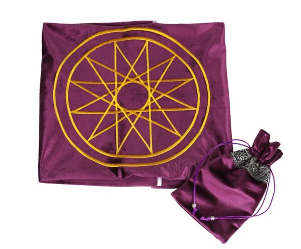 80X80CM Altar Tablecloth Tarot Card table cloth Mercury witchcraft supplies Astrology Cloth Tarot bag Divination Wicca BlueGreen Tarot &Divination