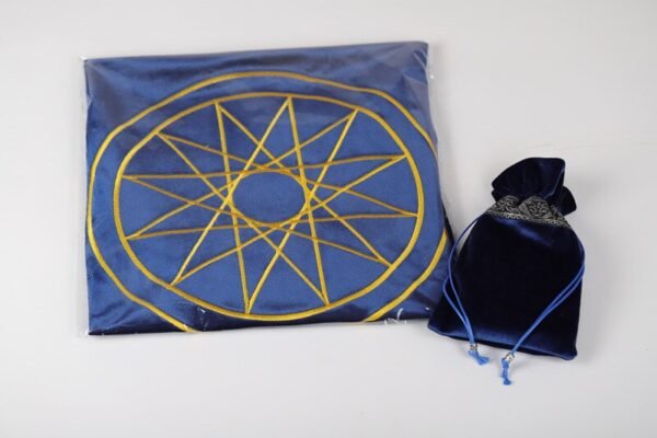 80X80CM Altar Tablecloth Tarot Card table cloth Mercury witchcraft supplies Astrology Cloth Tarot bag Divination Wicca BlueGreen Tarot &Divination