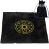 80X80CM Altar Tablecloth Tarot Card table cloth Mercury witchcraft supplies Astrology Cloth Tarot bag Divination Wicca BlueGreen Tarot &Divination