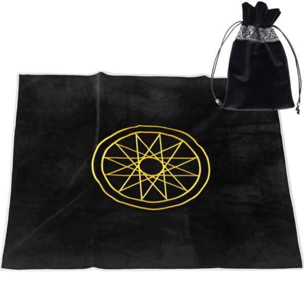 80X80CM Altar Tablecloth Tarot Card table cloth Mercury witchcraft supplies Astrology Cloth Tarot bag Divination Wicca BlueGreen Tarot &Divination