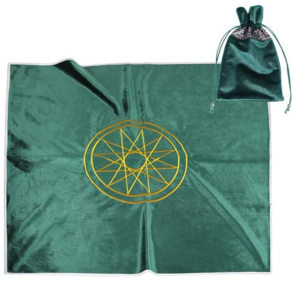 80X80CM Altar Tablecloth Tarot Card table cloth Mercury witchcraft supplies Astrology Cloth Tarot bag Divination Wicca BlueGreen Tarot &Divination