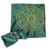 80X80CM Altar Tablecloth Tarot Card table cloth Mercury witchcraft supplies Astrology Cloth Tarot bag Divination Wicca BlueGreen Tarot &Divination