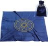 80X80CM Altar Tablecloth Tarot Card table cloth Mercury witchcraft supplies Astrology Cloth Tarot bag Divination Wicca BlueGreen Tarot &Divination