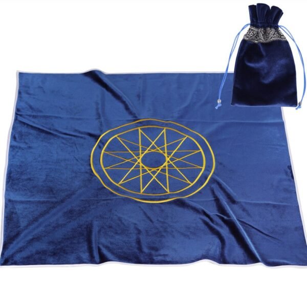 80X80CM Altar Tablecloth Tarot Card table cloth Mercury witchcraft supplies Astrology Cloth Tarot bag Divination Wicca BlueGreen Tarot &Divination