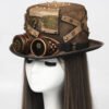 Steampunk Men Hat With Goggles Top Hat Jazz Hat Gothic Steampunk Top Hat For Men Non-slip Hat Carnival Nightclub