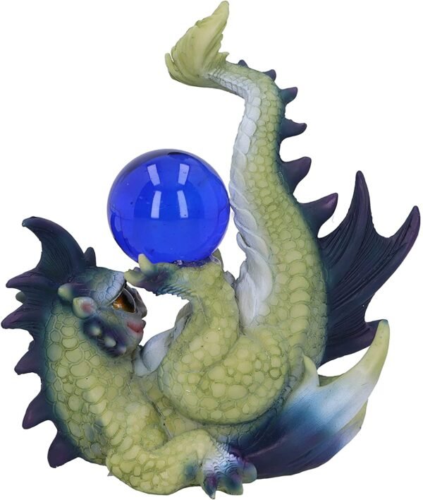 Fantasy Collection~ Playful Hatchling Dragon Figurine, Green/Purple, 14cm