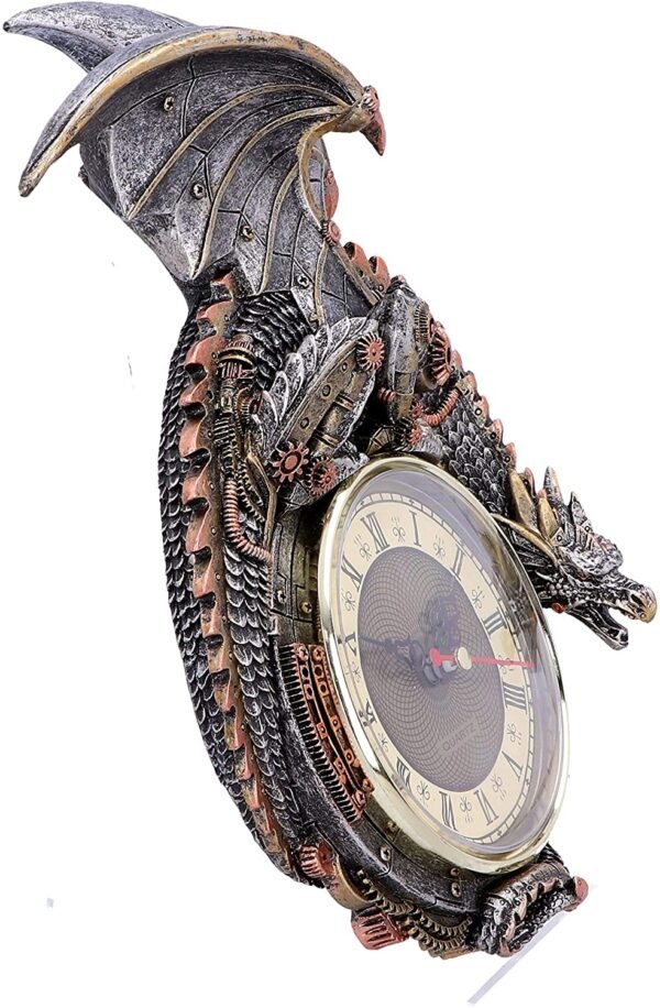 Steampunk Collection~U4775P9 Clockwork Combustor 26.5cm, Polyresin, Silver, One Size