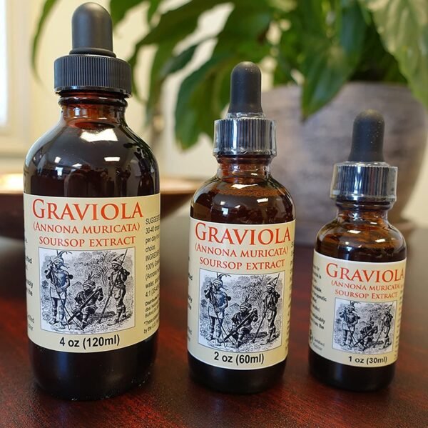 Witchcraft~Organic Graviola Liquid Soursop Extract 4 oz Wildcrafted Tincture (Annona Muricata) : Immune System Booster (4oz)