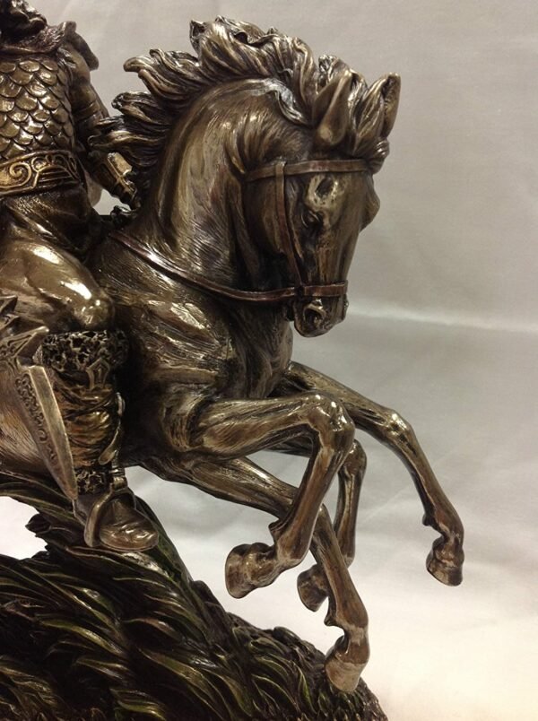 Magic  Collection~Odin Riding Sleipnir Sculpture Followed by Wolf
