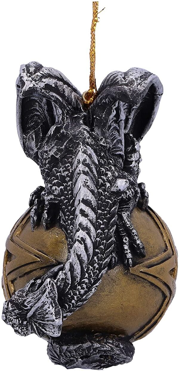 Magicun N.Giftware~Caspar Festive Hanging Dragon Ornament, 8.89cm, Gold