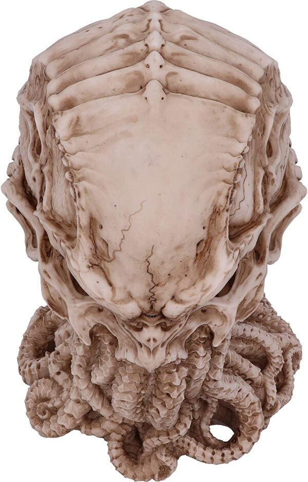 Artist Collections~ James Ryman Green Cthulhu Skull Figurine Ornament, Natural, 20cm