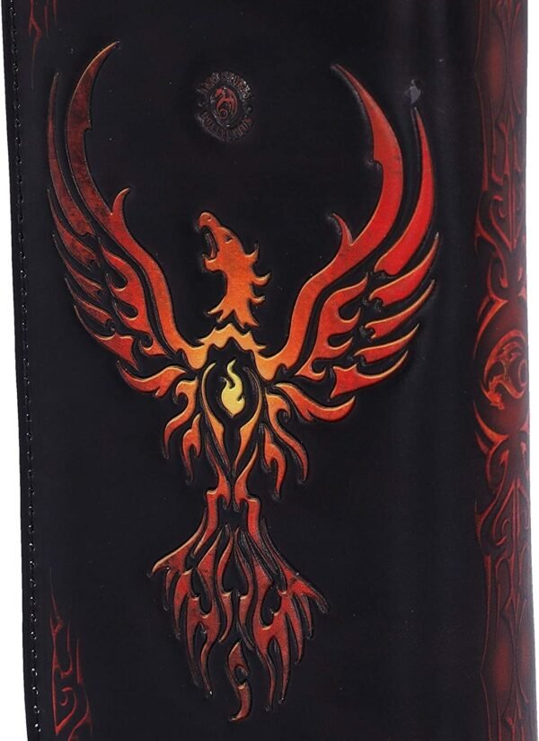 Magicun N.Giftware~Anne Stokes Phoenix Rising Mythical Bird Embossed Purse, 18.5cm, Black