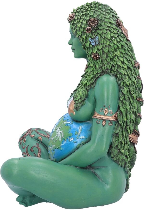 Light Collection~Large Ethereal Mother Earth Gaia Art Statue Painted Figurine, Green, 30cm