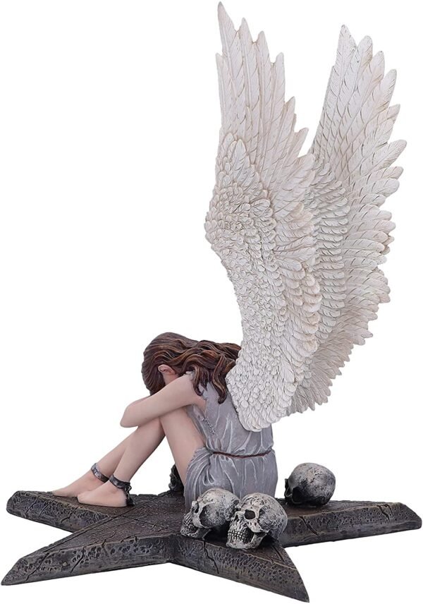 Artist Collections~ Spiral Gothic Enslaved Angel in Chains Figurine, Silver, 27.5cm