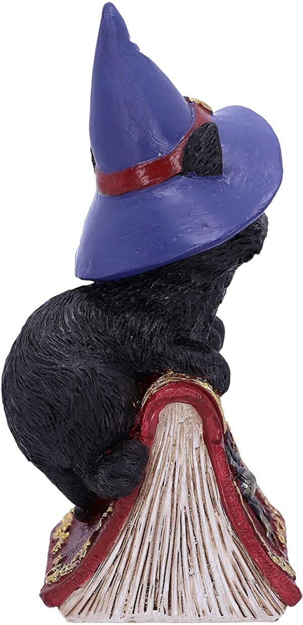 Wiccan Collection~Hocus Small Witches Familiar Black Cat and Spellbook Figurine, Red, 12.7cm