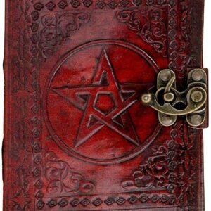 Witchcraft~Skyland LEATHER JOURNAL Writing Notebook - Antique Handmade Leather Bound Daily Notepad For Men & Women Unlined Paper 8 x 6 Inches, Best Gift for Art Sketchbook, Travel Diary & Notebooks to Write in