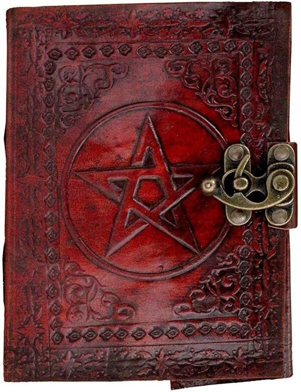 Witchcraft~Skyland LEATHER JOURNAL Writing Notebook - Antique Handmade Leather Bound Daily Notepad For Men & Women Unlined Paper 8 x 6 Inches, Best Gift for Art Sketchbook, Travel Diary & Notebooks to Write in