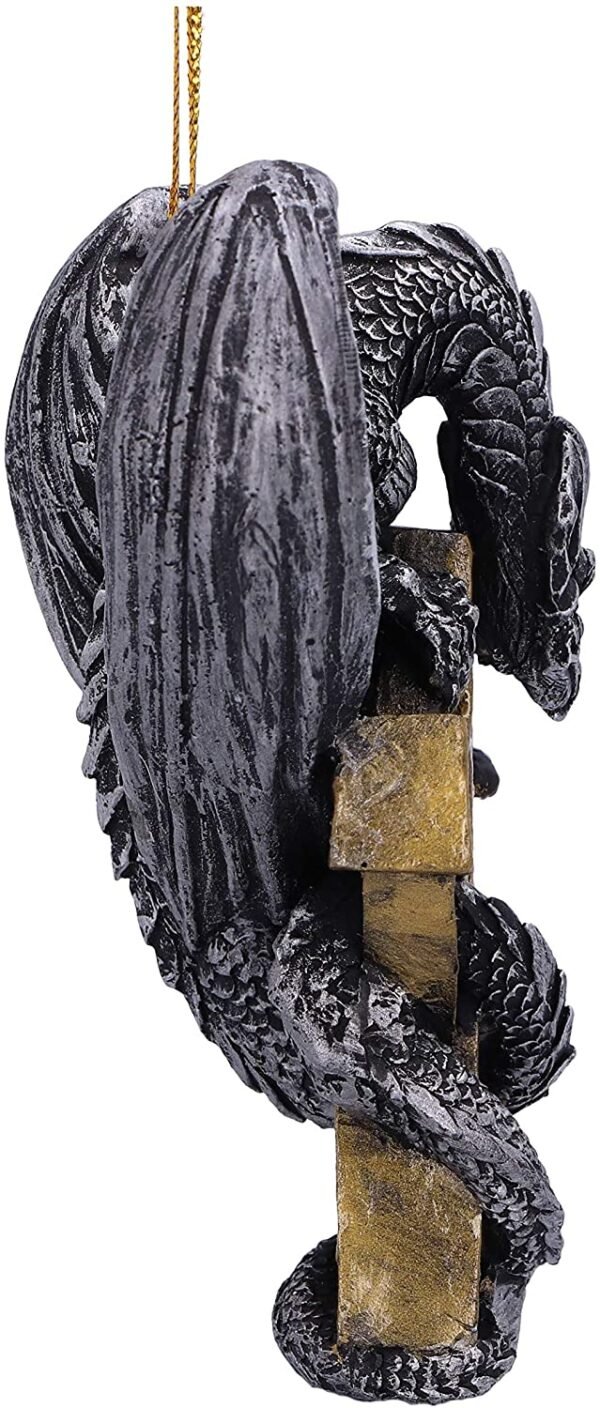 Magicun N.Giftware~Claus Festive Hanging Dragon Ornament, 11cm, Gold