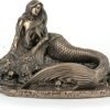 Veronese Design 5 7/8 Inch Sirens Lament by Anne Stokes Cold Cast Resin Bronze Finish Mermaid Statue Home Decor