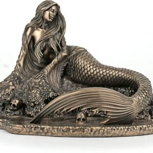Veronese Design 5 7/8 Inch Sirens Lament by Anne Stokes Cold Cast Resin Bronze Finish Mermaid Statue Home Decor