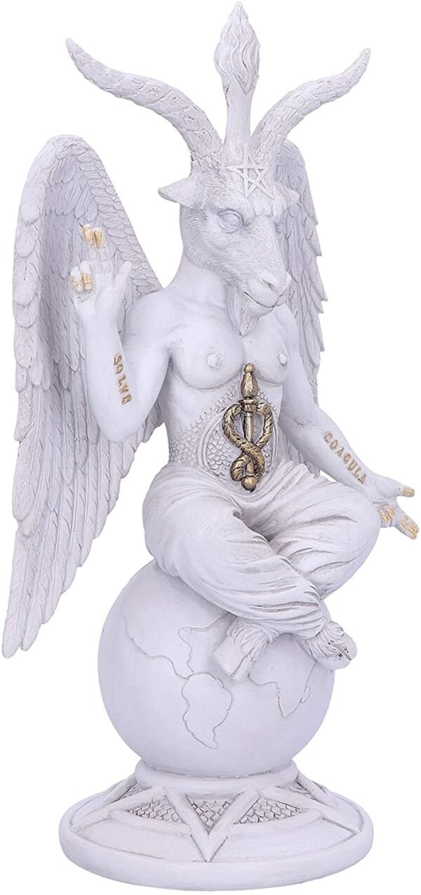 Magicun N.Giftware~Dark Lord 26cm White Baphomet Figurine