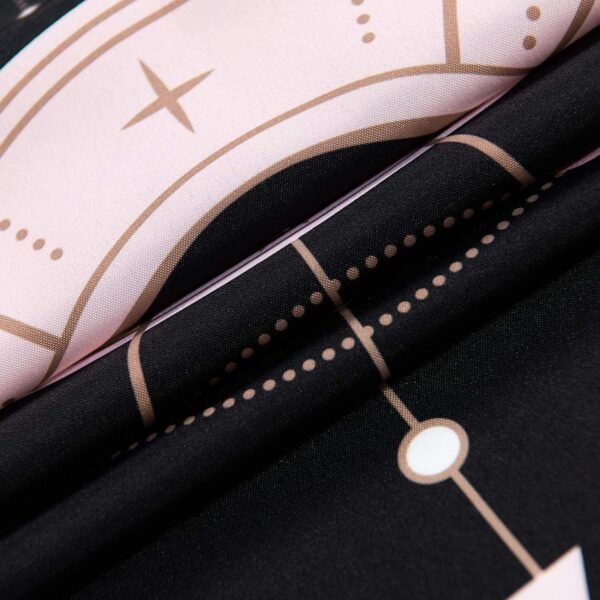 Zodiac Constellation Fabric Shower Curtain, Blush Sun and Moon Phrase Bathroom Shower Curtain Sets