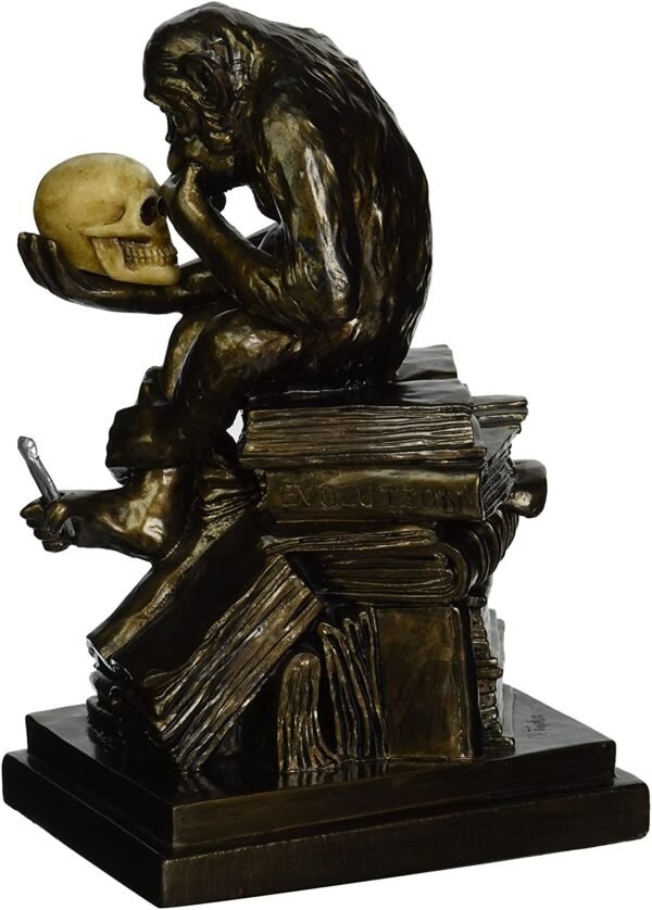 Magicun  Collection~Design Toscano PD0053 Charles Darwin's Ape Human Evolution Figurine Animal Statue, Bronze