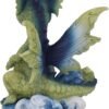 Fantasy Collection~ Water Hatchling Dragon Figurine, Green/Purple, 14cm
