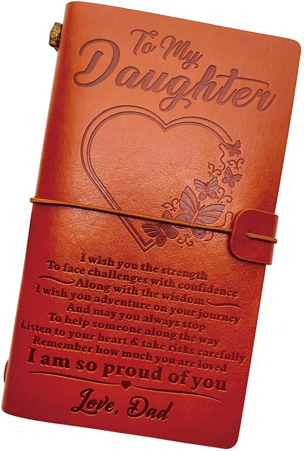 Witchcraft~to My Granddaughter Leather Journal -Follow Your Dreams and Remember to Be Awesome I’ll Always Be with You - 2 Refillable Notepads Writing Diary Gift for Girls(to Granddaughter)