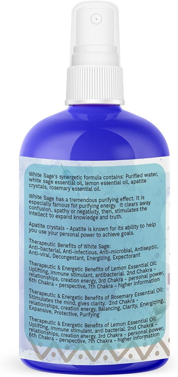 Witchcraft~White Sage Smudge Spray Cleanses Negative Energy. Infused with Spirits of Protection and Abundance. Best Alternative to Sage Smudge Sticks