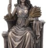 Magic  Collection~9 Inch Demeter Greek Roman Goddess of Agriculture Sitting Throne Antique Bronze Finish Statue