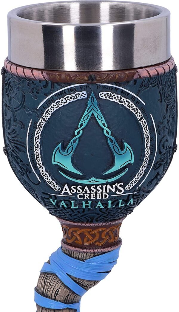 Officially Licensed Assassins Creed Valhalla Viking Game Goblet, Resin w. Stainless Steel