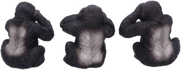 Animal Collection~ Three Wise Apes 8cm, Resin, Black