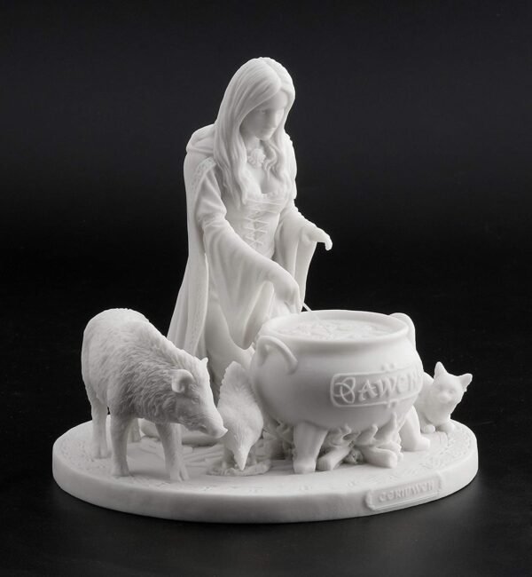 Magic  Collection~Ceridwen - Celtic Goddess of Knowledge with Cauldron Statue