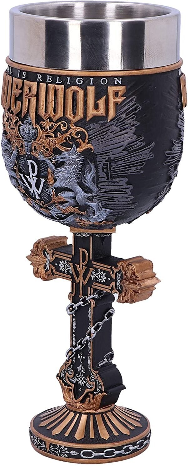 Magicun N.Giftware~Officially Licensed Powerwolf Metal is Religion Rock Band Goblet, One Size, Black