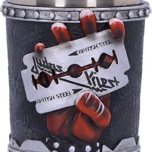 Magicun N.Giftware~Judas Priest British Steel Album Shot Glass, Black, 7.5cm