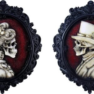 Magic  Collection~World of Wonders Victorian Gothic Collection Madam and Count (2PK) Cameo Gothic Wall Sculptures | Gothic Wall Decor | Hallway Wall Art | Fall Decorations for Home | Spooky Decor -13.75"…