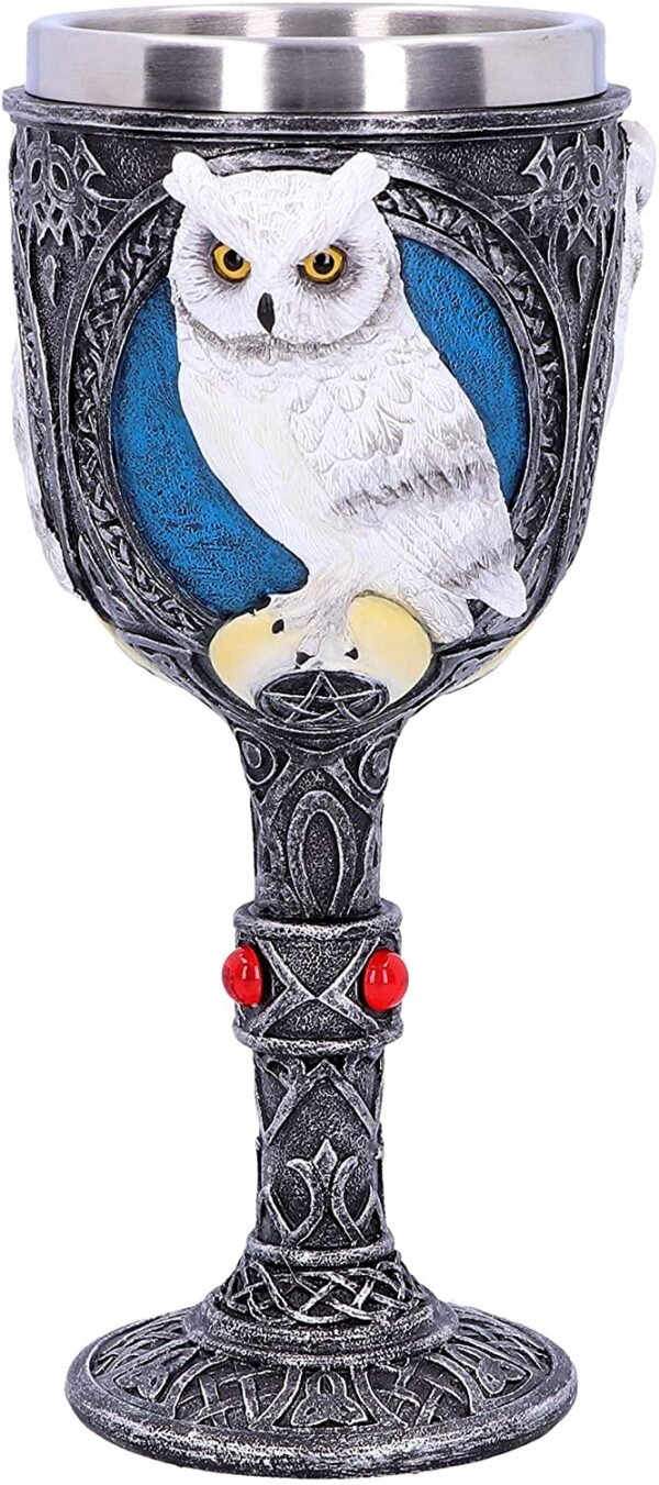 Animal Collection~ U4812P9 Wise Companion Goblet 19.8cm, Resin w. Stainless Steel