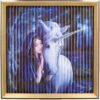 Artist Collections~ Unicorns Kinetic Picture Anne Stokes 43cm, PVC Board, PS Frame, Paper, Blue