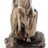 Magic  Collection~6 Inch Wall Street Stock Market Bull Bear Fight Financial Broker Gift Abstract Bronze Finish Tabletop Statue