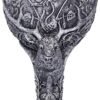 Magicun N.Giftware~Monarch of The Glen Stags Head Goblet Wine Glass, 18cm, Silver