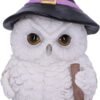 Wiccan Collection~Snowy Magic Witch Owl Familiar Figurine, White, 18cm
