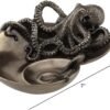 Magic  Collection~Container of Curiosity Bronze Finish Octopus On Nautilus Shell Tray