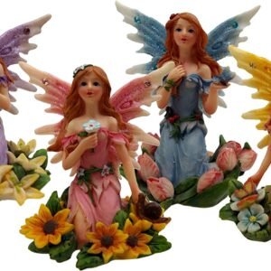 Fantasy Collection~ Woodland Fairy Wishes 8cm Set of 4, Figurines, Resin, Multi-Coloured