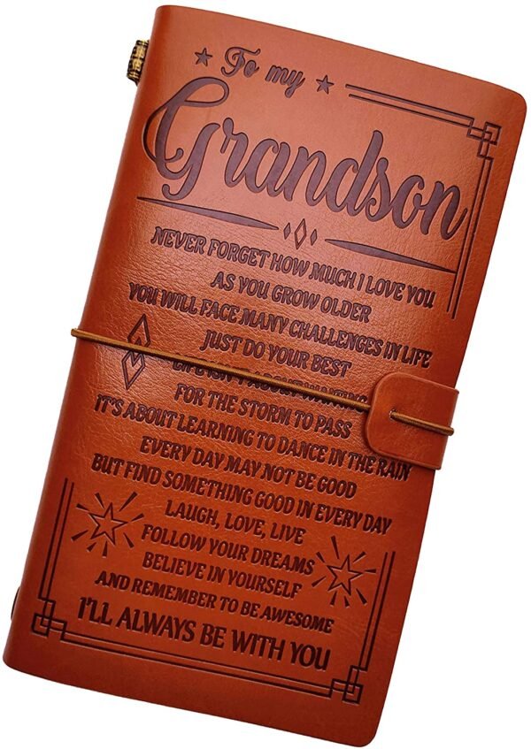 Witchcraft~to My Granddaughter Leather Journal -Follow Your Dreams and Remember to Be Awesome I’ll Always Be with You - 2 Refillable Notepads Writing Diary Gift for Girls(to Granddaughter)