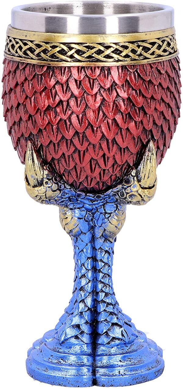 Fantasy Collection~ U4707P9 Ruby Scale Goblet 16.7cm, Resin w. Stainless Steel