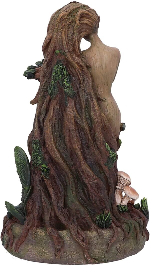 Magicun N.Giftware~Lady Earth Female Tree Spirit Natural Backflow Incense Burner, 23.5cm, Brown