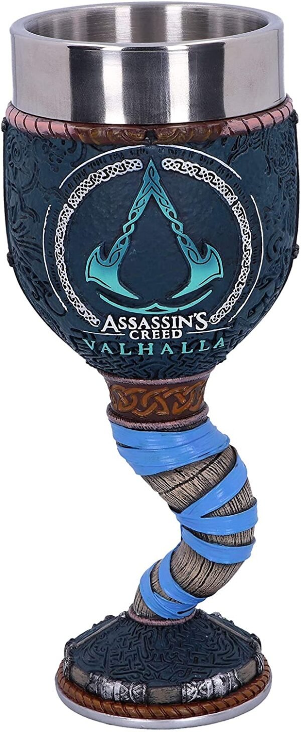 Officially Licensed Assassins Creed Valhalla Viking Game Goblet, Resin w. Stainless Steel