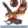 Magic  Collection~3D Metal Wall Art - Bald Eagle American Flag Wall Decor - Patriotic Country Wall Art - Handmade in the USA for Use Indoors or Outdoors