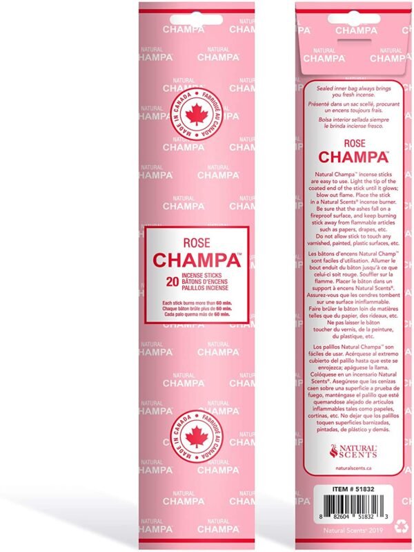 Witchcraft~Dragons Blood Champa 11" Incense Sticks Pack of 20 Each Long Lasting Aroma Stick Lasts 60+ Minutes Pure Ingredients Make These Agarbathi Perfect for Environmental Scenting and Aromatherapy